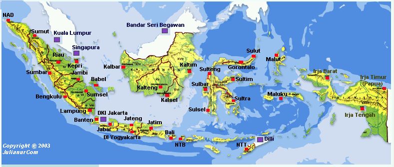 Peta 33 Provinsi Indonesia  gislearning